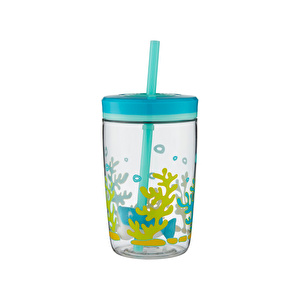 Contigo Floating Straw Tumblr Köpek Balığı Su Matarası 470 ml  görseli 1