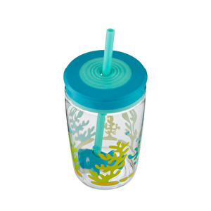 Contigo Floating Straw Tumblr Köpek Balığı Su Matarası 470 ml  görseli 3