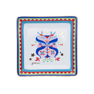 Zodiac Vibe İkizler Burcu Kare Tabak 15 cm x 15 cm