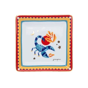 Zodiac Vibe Akrep Burcu Kare Tabak 15 cm x 15 cm