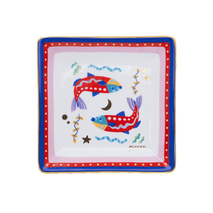 Zodiac Vibe Balık Burcu Kare Tabak 15 cm x 15 cm