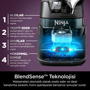 Ninja Detect™ Duo® BlendSense™ Power Blender + Smoothie Makinesi Siyah görseli 2