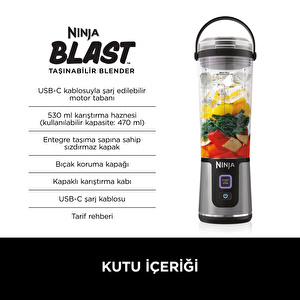 Ninja Blast Taşınabilir Blender Siyah görseli 13