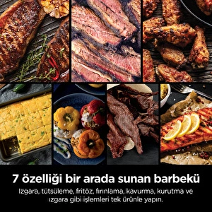 Ninja Woodfire Elektrikli Barbekü Grill ve Smoker Gri Siyah görseli 6
