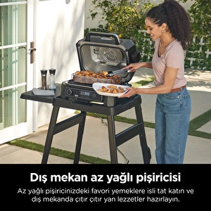 Ninja Woodfire Pro XL Elektrikli Barbekü ve Smoker Siyah görseli 5
