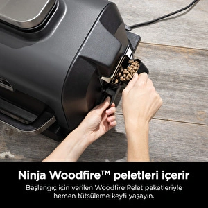 Ninja Woodfire Pro XL Elektrikli Barbekü ve Smoker Siyah görseli 9