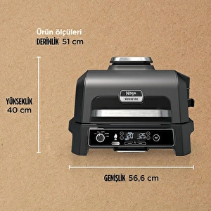 Ninja Woodfire Pro XL Elektrikli Barbekü ve Smoker Siyah görseli 11