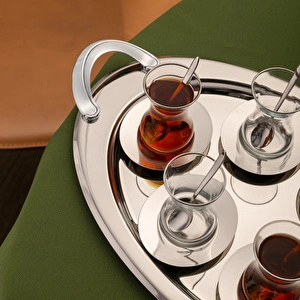 Emsan Abbie 19 Parça Çay Seti 125 ml Platin görseli 5