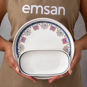 Emsan Ethnic Pink Porselen 32 Parça 6 Kişilik Kahvaltı/Servis Takımı görseli 15