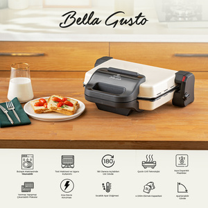Emsan Bella Gusto Tost Makinesi Krem görseli 16