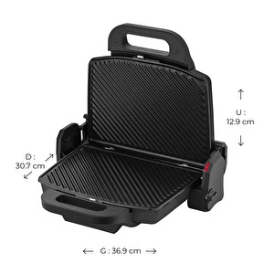 Emsan Bella Gusto Tost Makinesi Siyah görseli 14