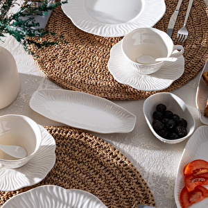 Emsan Flowery Porselen 30 Parça 6 Kişilik Kahvaltı Takımı