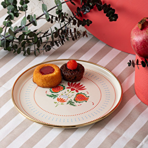 Emsan Nar Emaye Pasta Tabağı 21 cm görseli 3