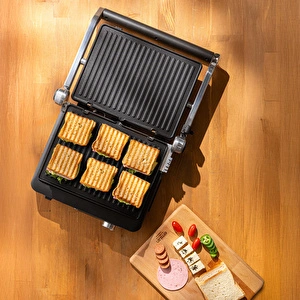 Emsan Grillmaster Inox Döküm Izgara ve Tost Makinesi 6 Dilim Kapasiteli görseli 2