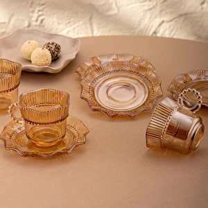 Emsan Hatrı Var Amber 80 ml 6'lı Kahve Fincanı Takımı görseli 5