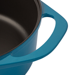 Pot Art Derin Döküm Tencere Mavi 28 cm görseli 2