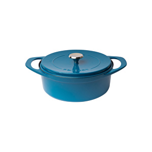 Pot Art Derin Döküm Tencere Mavi 28 cm görseli 3