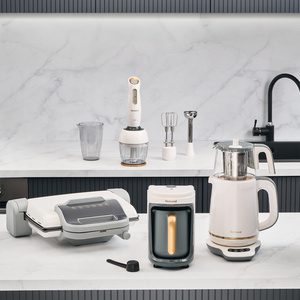 Homend Gold 4'lü Elektrikli Çeyiz Seti Tost, Kahve, Çay Makinesi ve Blender Seti Krem görseli 1