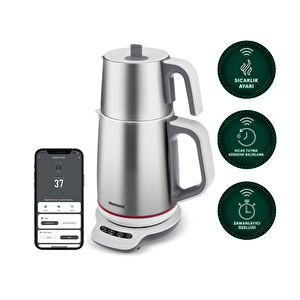 Homend Royaltea Smart 1790H Inox Konuşan Çay Makinesi (Wi-Fi) görseli 1
