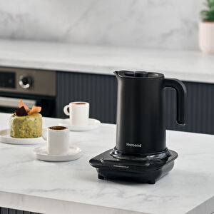Homend Pottoman Plus 1889H 5 Fincan Kapasiteli Otomatik Türk Kahve Makinesi, Mini Kettle ve Süt Isıtıcı 3 in 1 Makinesi görseli 1