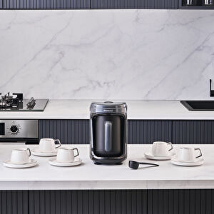 Homend Pottoman 1842h 5 Fincan Kapasiteli, Bol Köpüklü Türk Kahve Makinesi Antrasit