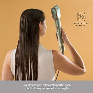 Homend Hairmony 4606H Saç Şekillendirme ve Kurutma Seti Su Yeşili görseli 5