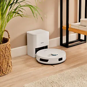 Homend Alex Laser Power 1289H Otomatik Boşaltım Sistemli Yeni Nesil Moplu 5 KPA Robot Süpürge Beyaz