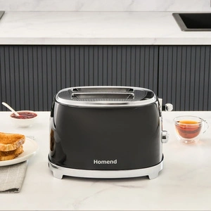 Homend Vintage Breadfast 1527H 2 Dilim Kapasiteli Ekmek Kızartma Makinesi Siyah  görseli 6