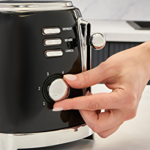 Homend Vintage Breadfast 1527H 2 Dilim Kapasiteli Ekmek Kızartma Makinesi Siyah