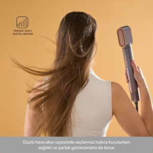 Homend Hairmony 4606H Saç Şekillendirici ve Kurutma Seti Mor görseli 3