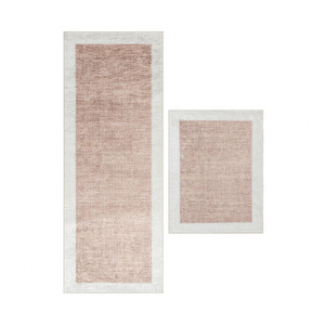 Sare By Kaşmir Halı Ria Set Bej 45x60cm 45x120 cm görseli 2