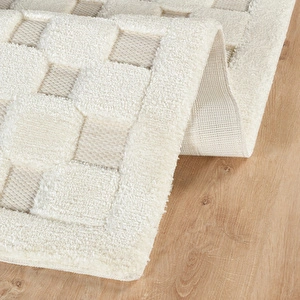 Kaşmir Halı Süpersoft Joy White 80x300 cm görseli 4