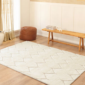 Kaşmir Halı Süpersoft Grace White 200x290 cm görseli 1