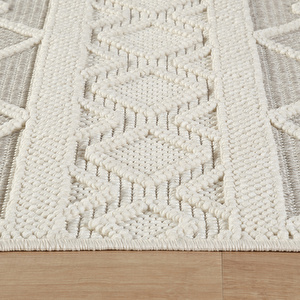 Kaşmir Halı 7/24 İskandinav Larus Grey 50x80 cm görseli 6