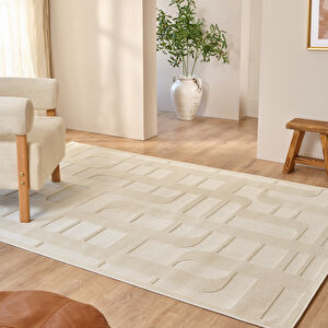 Kaşmir Halı İskandinav Tora White 100x300 cm görseli 1