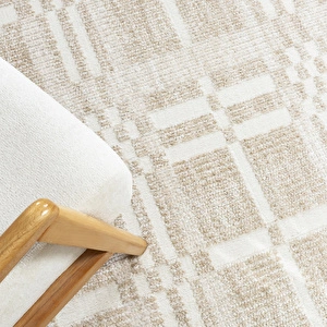  Kaşmir Halı 7/24 İskandinav Velar Bej 80x150 cm görseli 4