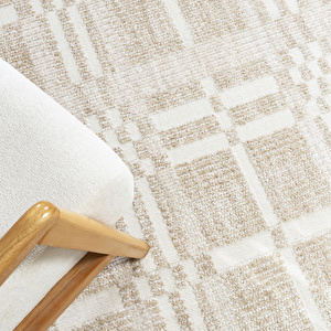  Kaşmir Halı 7/24 İskandinav Velar Bej 200x290 cm görseli 3