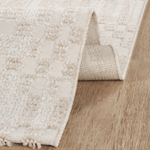  Kaşmir Halı 7/24 İskandinav Velar Bej 200x290 cm görseli 6