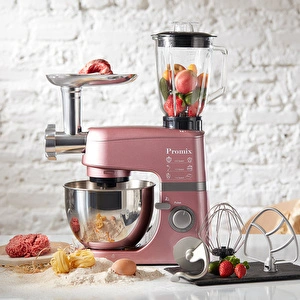 Cookplus Promix Ef802 Stand Mikser  Mutfak Şefi, Et Kıyma Makinesi ve Smoothie Blender Pink görseli 2