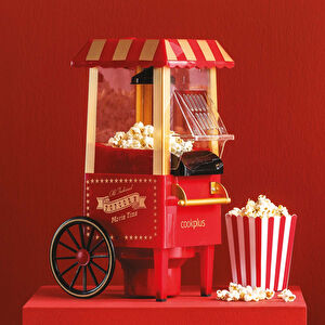 Cookplus Mutfaksever Kırmızı Mısır Patlatma Popcorn Makinesi görseli 1