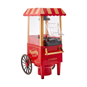 Cookplus Mutfaksever Kırmızı Mısır Patlatma Popcorn Makinesi görseli 4