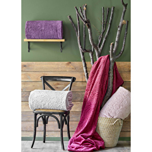 Karaca Home Rauqel Pudra Çift Kişilik Embosy Battaniye görseli 4