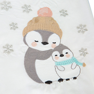 Karaca Home Bambino Penguins Gri Nakışlı Private Bebek Seti görseli 3