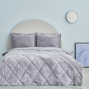 Sarah Anderson Cornelia Sherpa Çift Kişilik Comfort Set Pudra