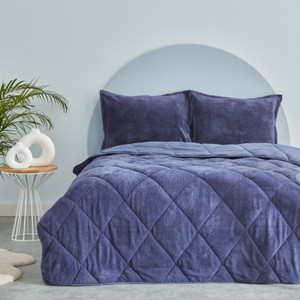 Sarah Anderson Cornelia Sherpa Çift Kişilik Comfort Set Pudra