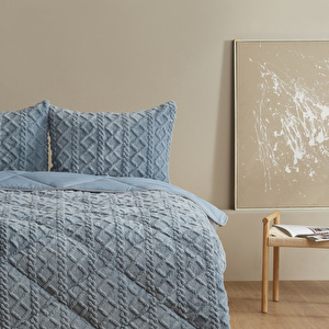 Sarah Anderson Softy Tek Kişilik Comfort Set Mavi görseli 3