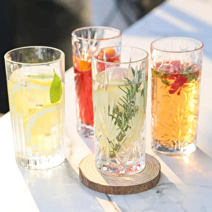 Mixology Yüksek Kalite Cam 4'lü Meşrubat Bardağı Seti 360 ml