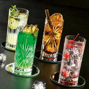 RCR Mixology Yüksek Kalite Cam 4'lü Meşrubat Bardağı Seti 360 ml görseli 5