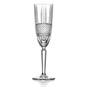 RCR Brillante Yüksek Kalite Cam 6'lı Flüt Kadeh Seti 185 ml görseli 4