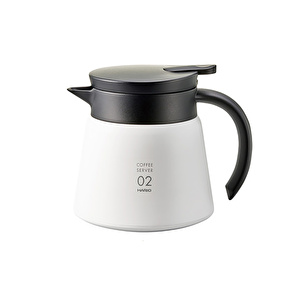 Hario V60 02 Yalıtımlı Paslanmaz Sürahi Beyaz 600 ml görseli 3